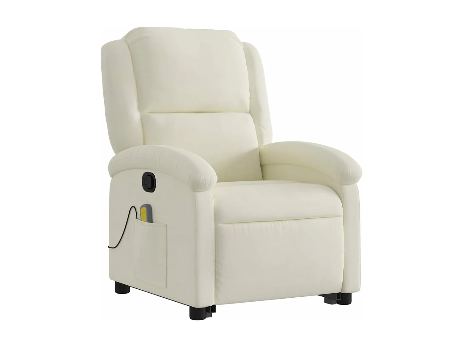 Fauteuil de massage inclinable Crème Velours