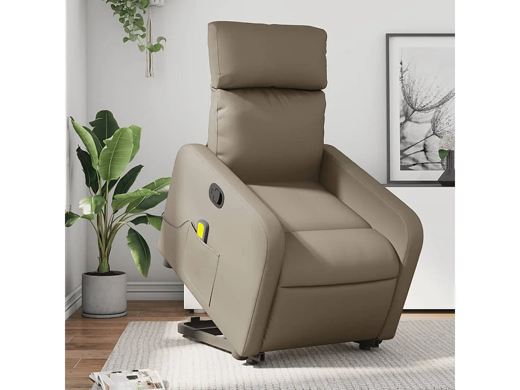 Fauteuil inclinable de massage Cappuccino Similicuir