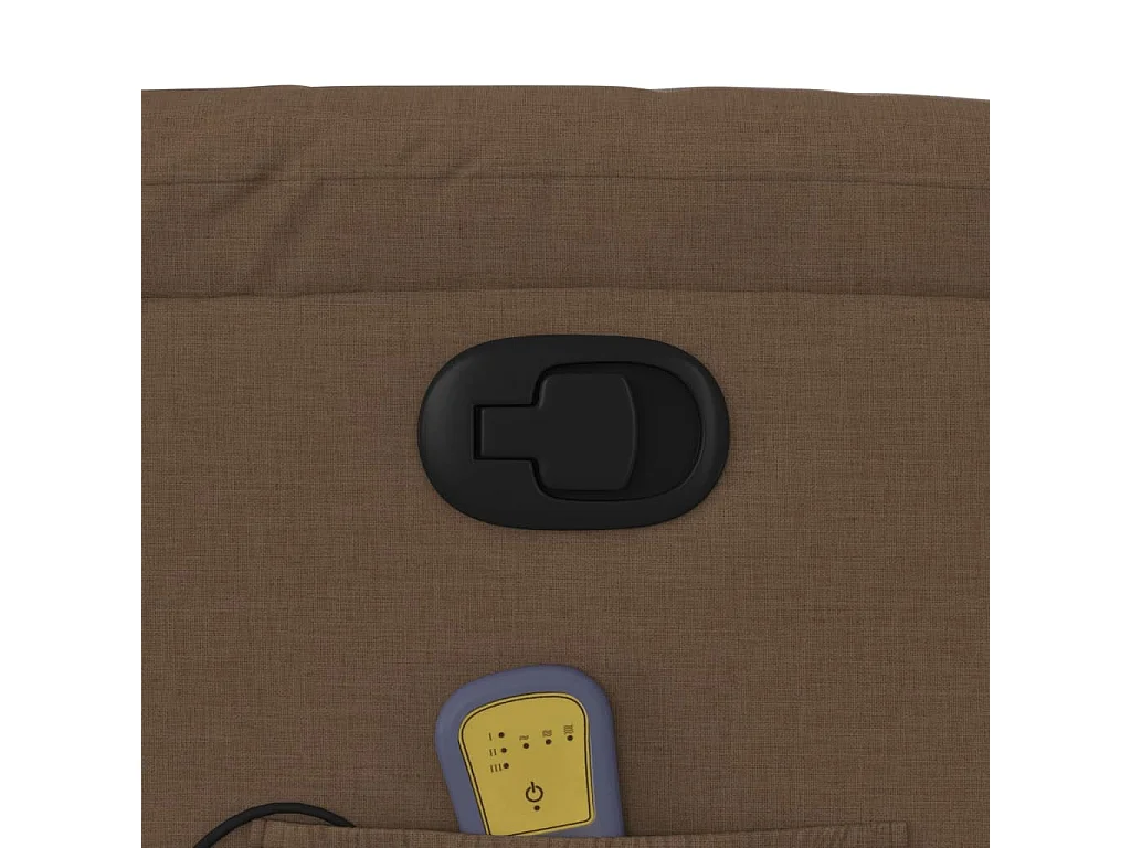 Poltrona Alzapersona Massaggiante Reclinabile Marrone Tessuto