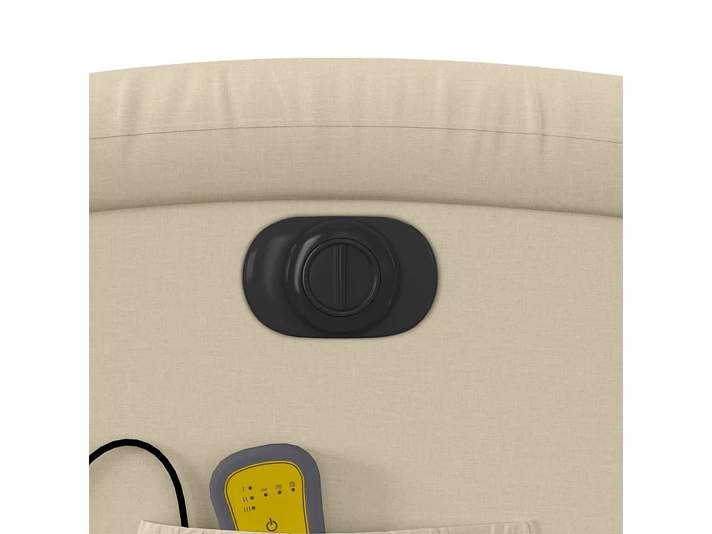 Fauteuil inclinable de massage électrique Crème Tissu