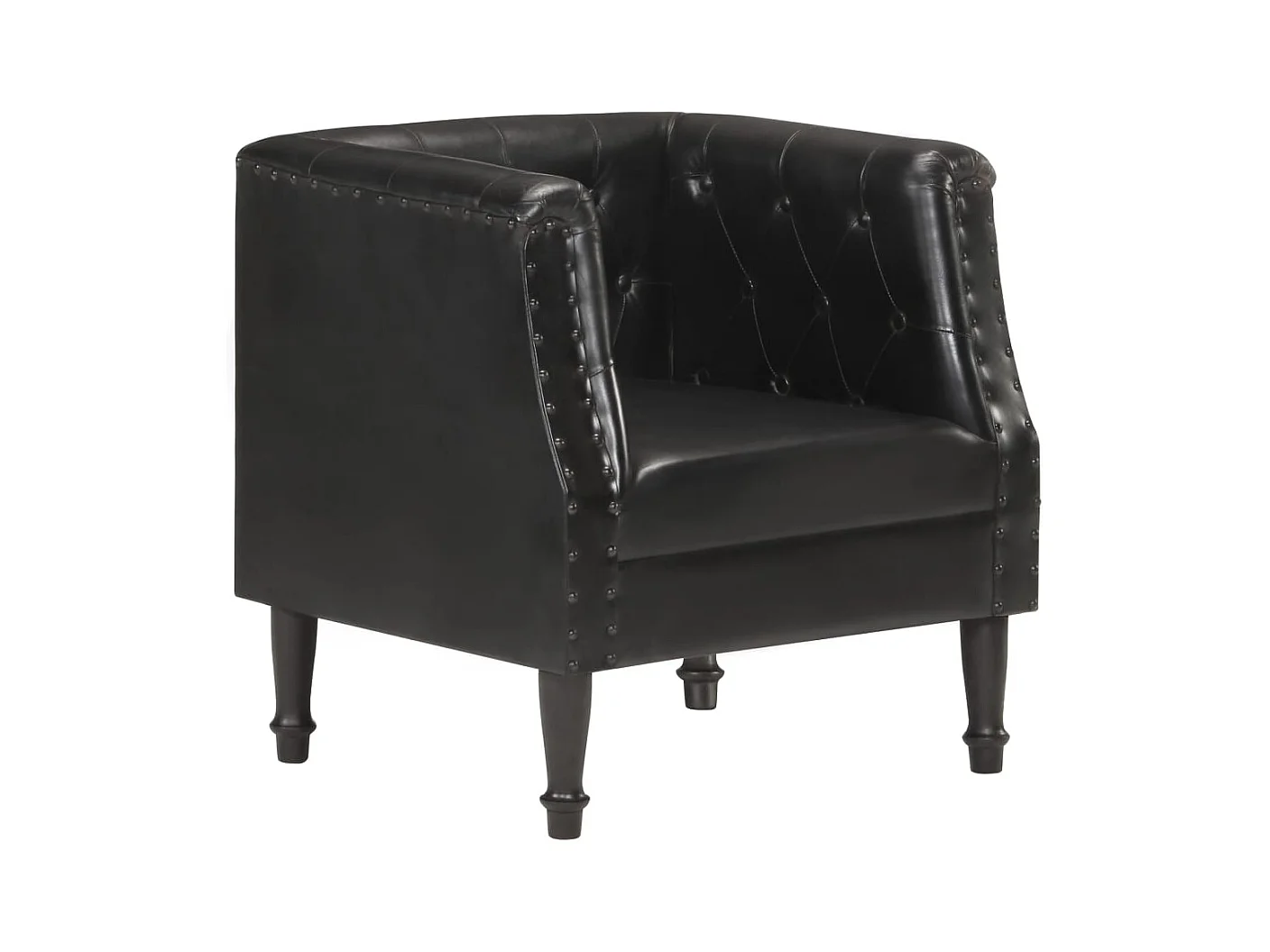 Fauteuil Noir Cuir véritable