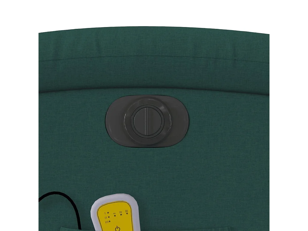 Sillón masaje eléctrico reclinable elevable tela verde oscuro