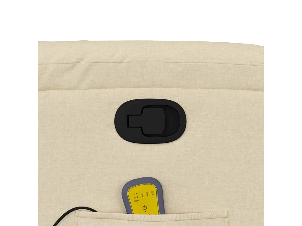 Fauteuil inclinable de massage Crème Tissu