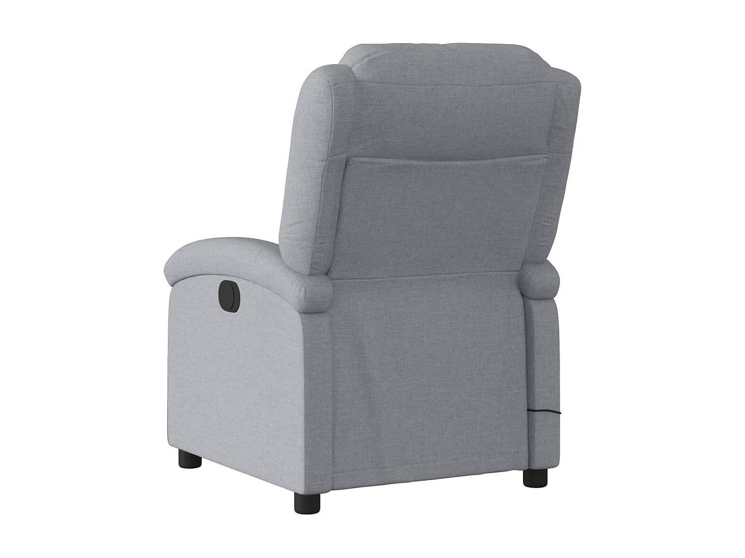 Fauteuil de massage inclinable électrique gris clair tissu