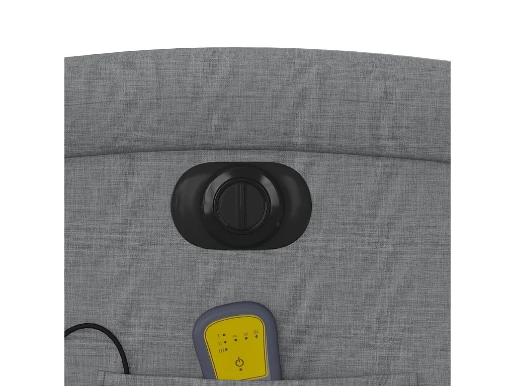 Fauteuil de massage inclinable électrique gris clair tissu