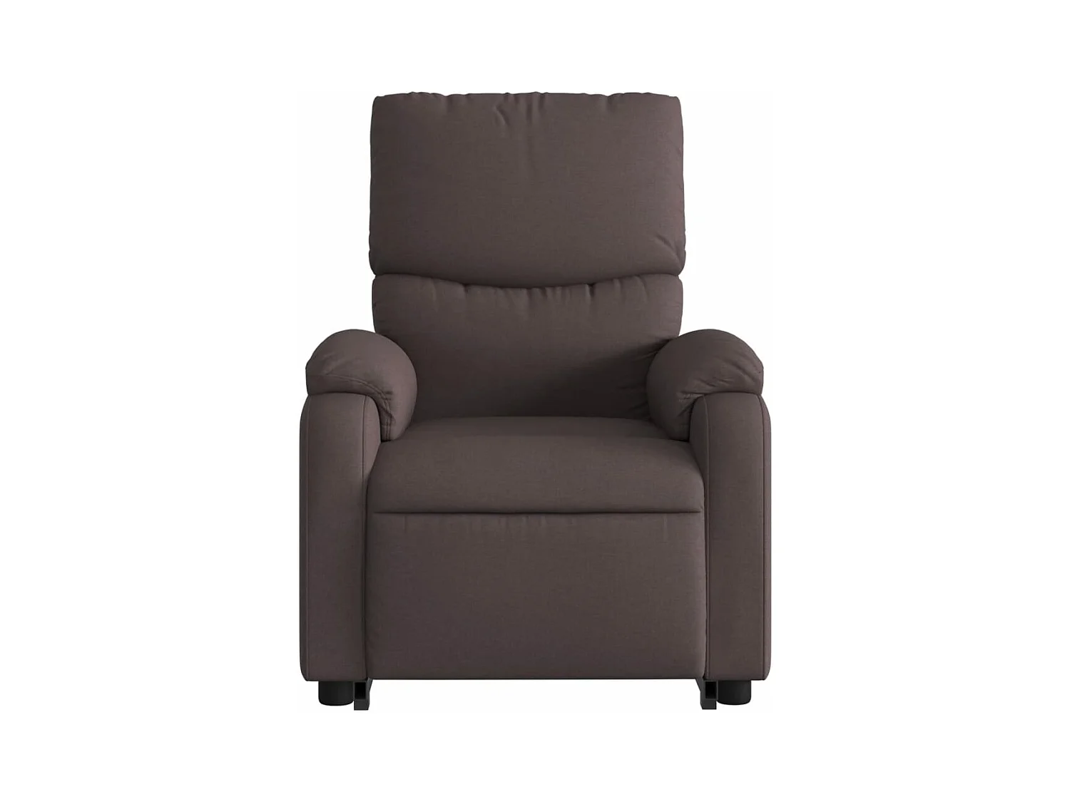 Fauteuil inclinable de massage Marron foncé Tissu