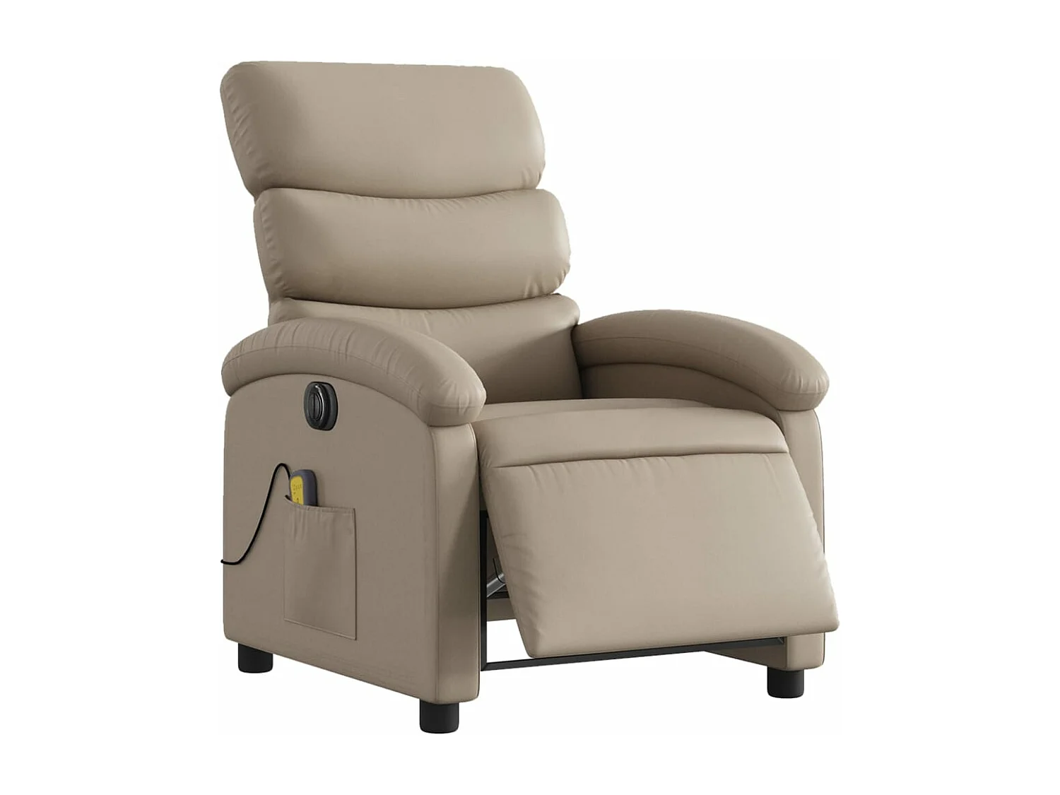 Fauteuil de massage inclinable électrique cappuccino similicuir