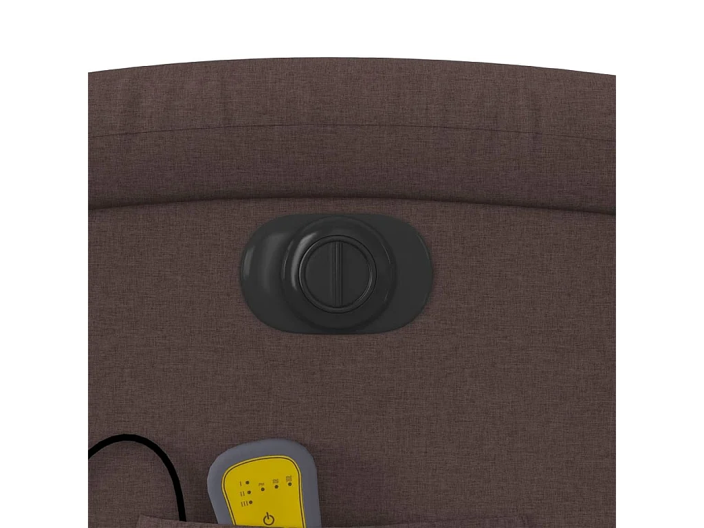 Massagesessel Elektrisch Dunkelbraun Stoff