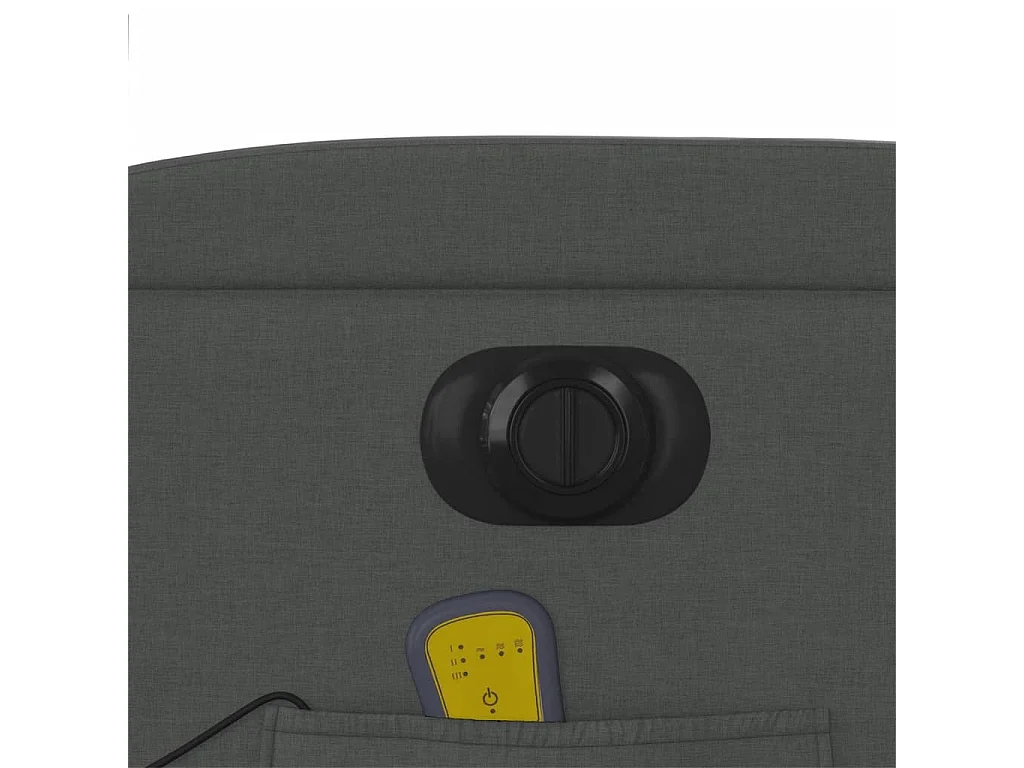 Poltrona reclinável de massagens elétrica tecido cinza-escuro