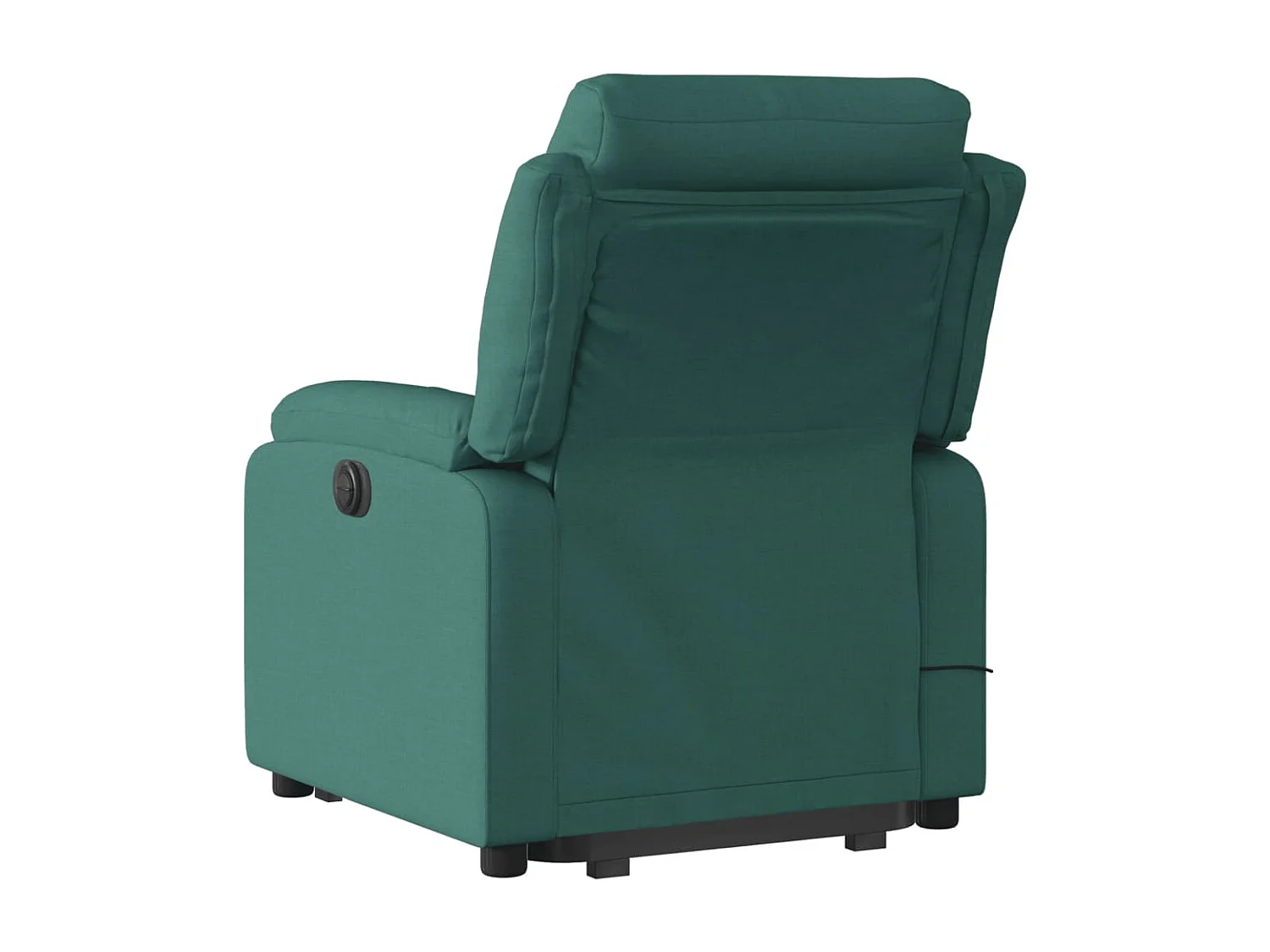 Fauteuil inclinable de massage électrique Vert foncé Tissu