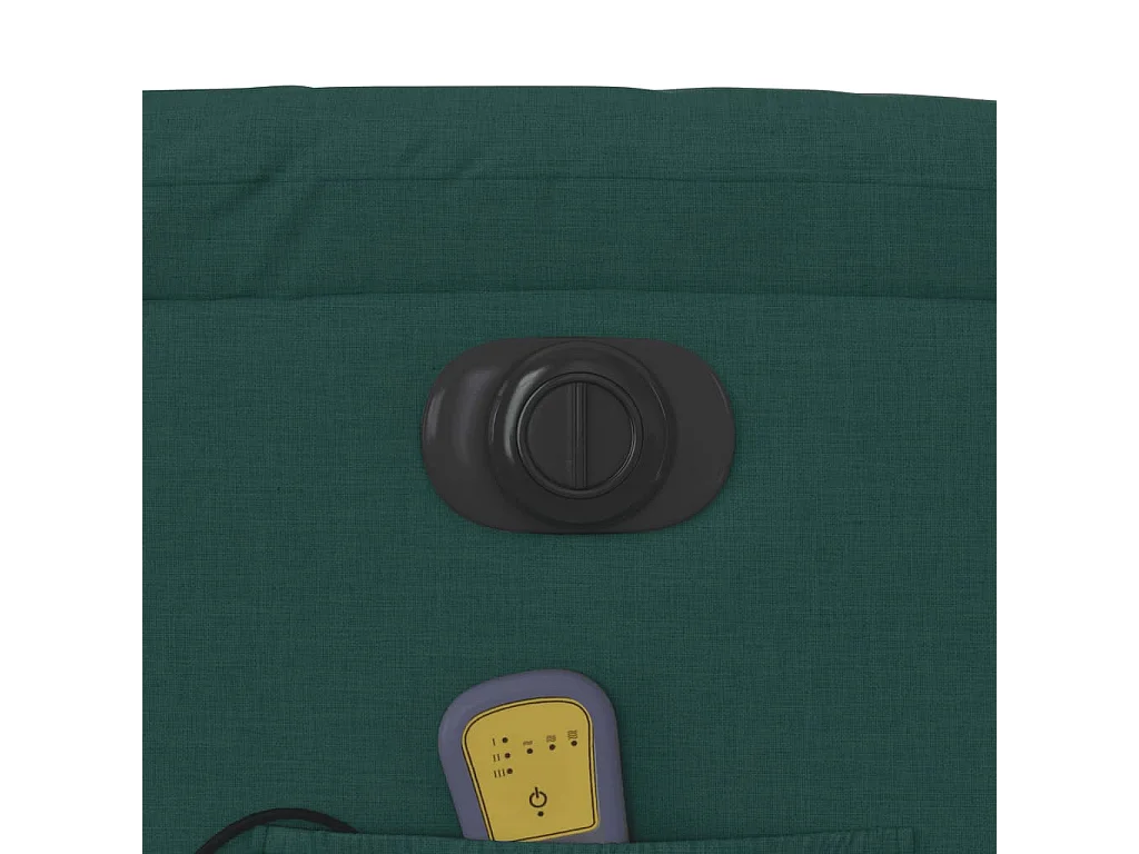 Fauteuil inclinable de massage électrique Vert foncé Tissu