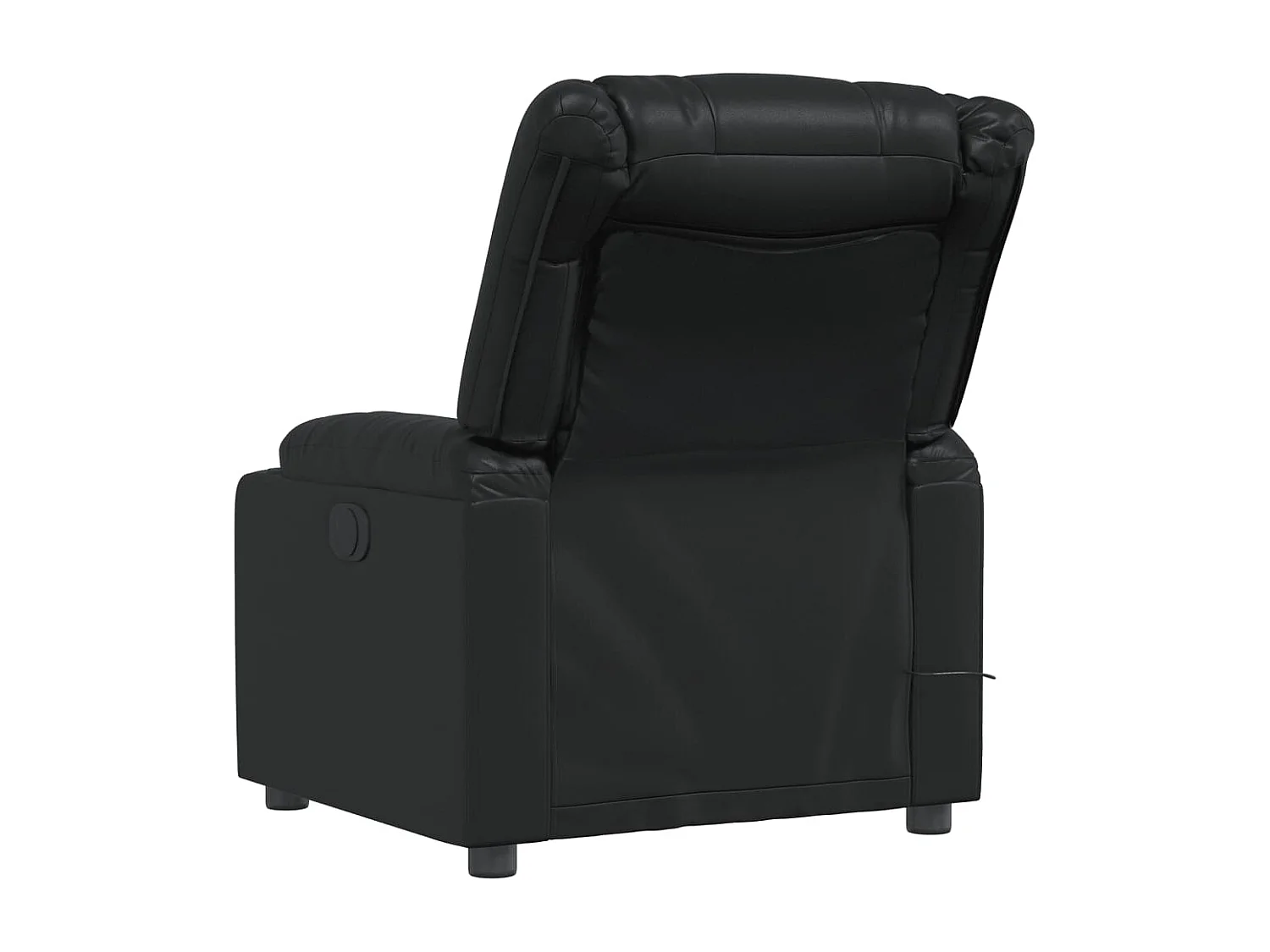 Sillón de masaje reclinable cuero sintético negro