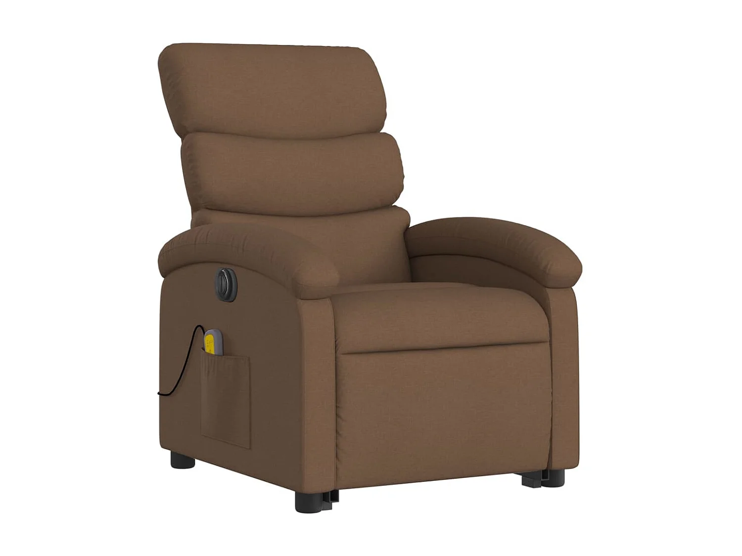 Fauteuil inclinable de massage électrique Marron Tissu