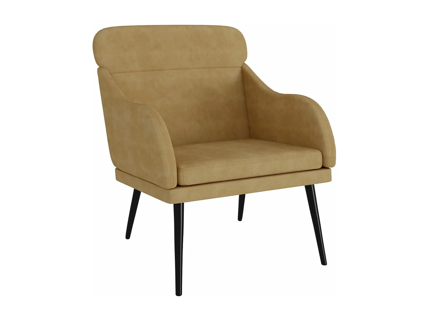 Poltrona Marrone 63x76x80 cm Velluto