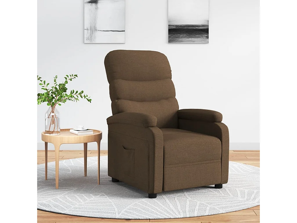 Relaxsessel Braun Stoff