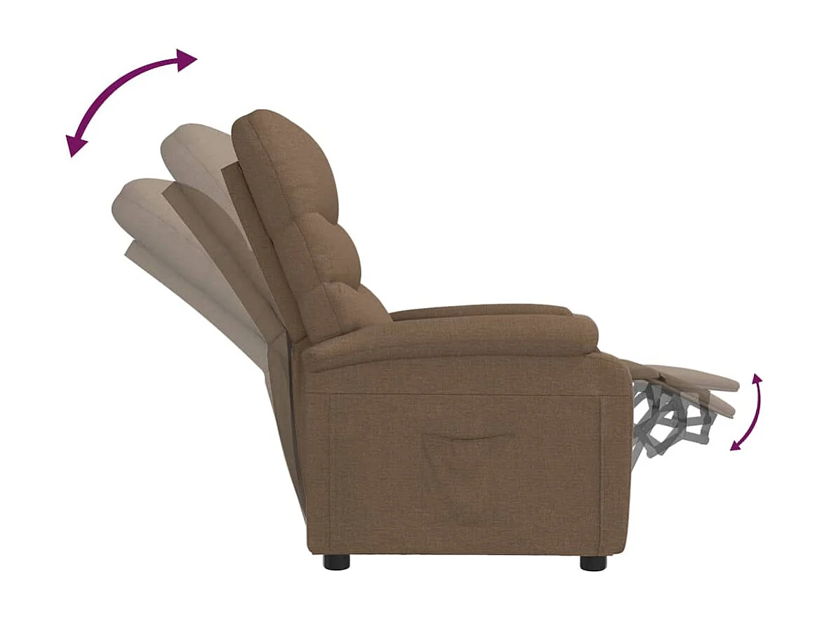 Relaxsessel Braun Stoff