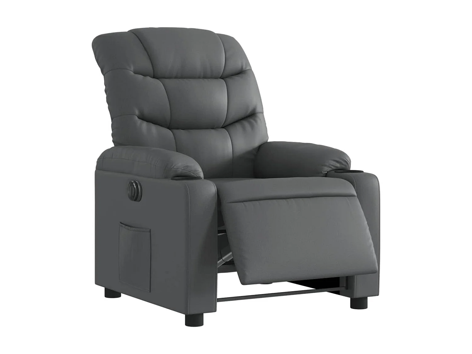 Fauteuil inclinable électrique Gris Similicuir