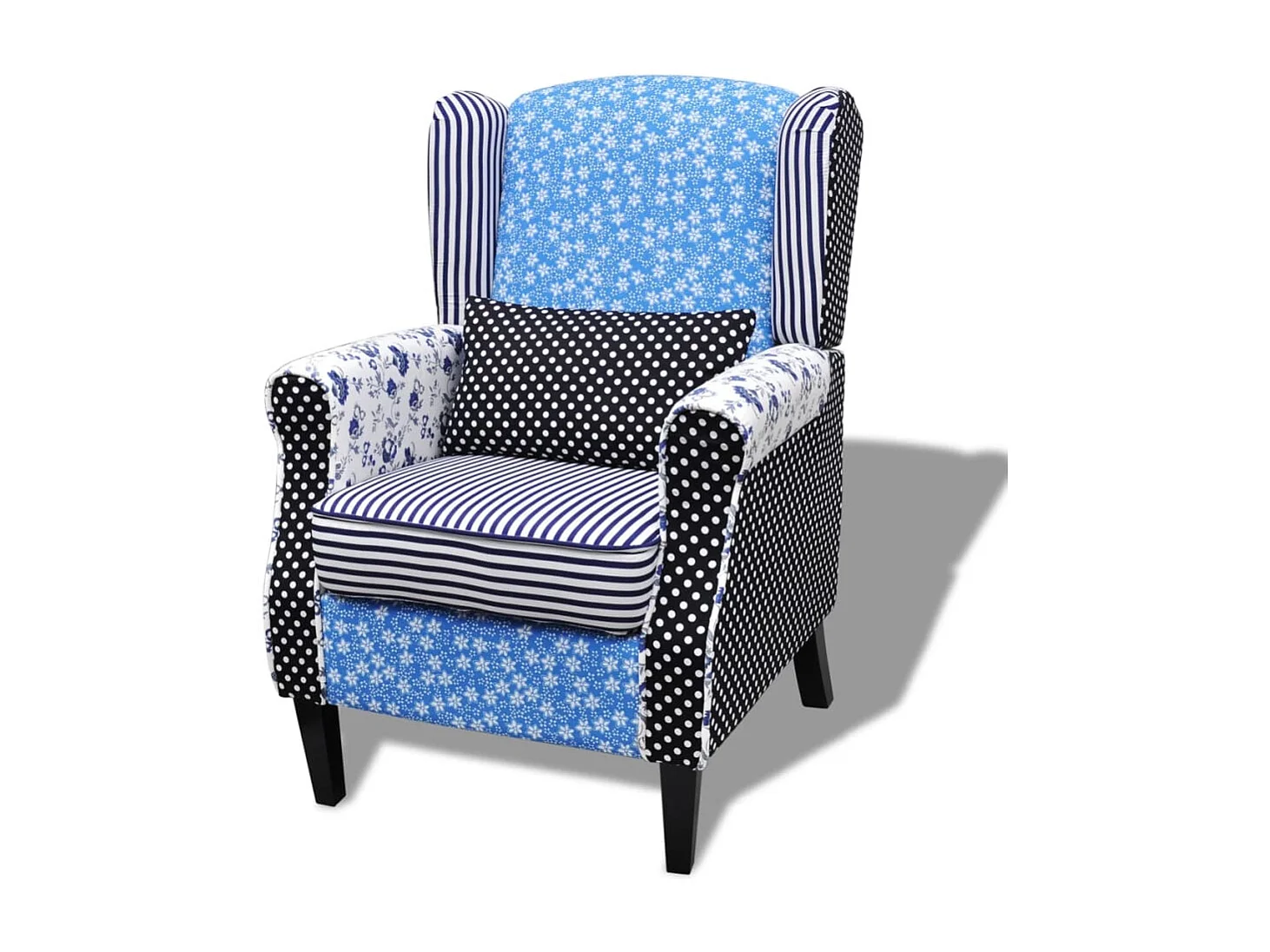 Fauteuil avec design de patchwork Tissu