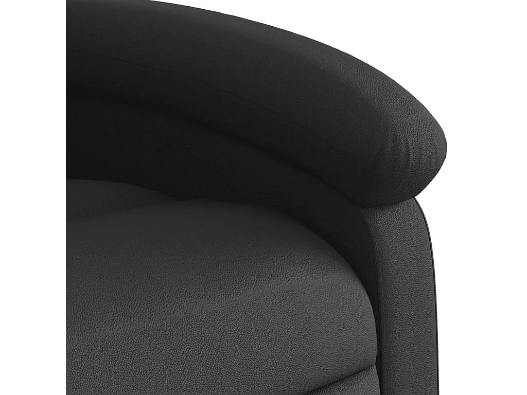 Fauteuil de massage inclinable noir cuir véritable