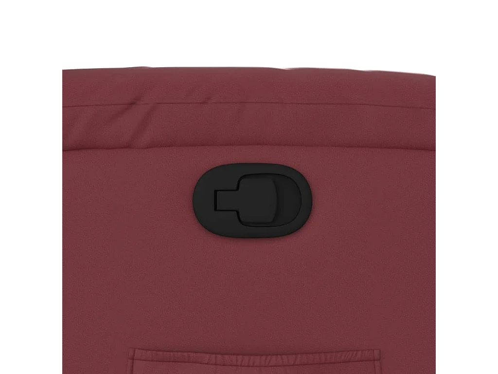 Poltrona Reclinabile Rosso Vino in Similpelle
