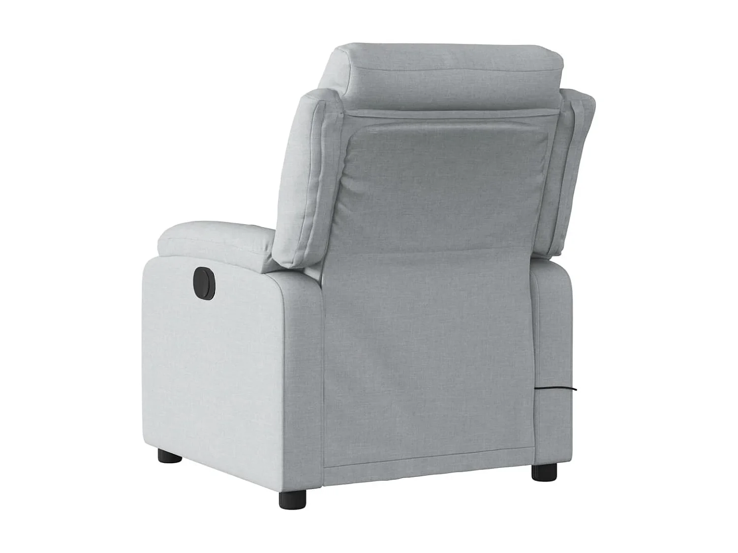 Fauteuil de massage inclinable électrique gris clair tissu