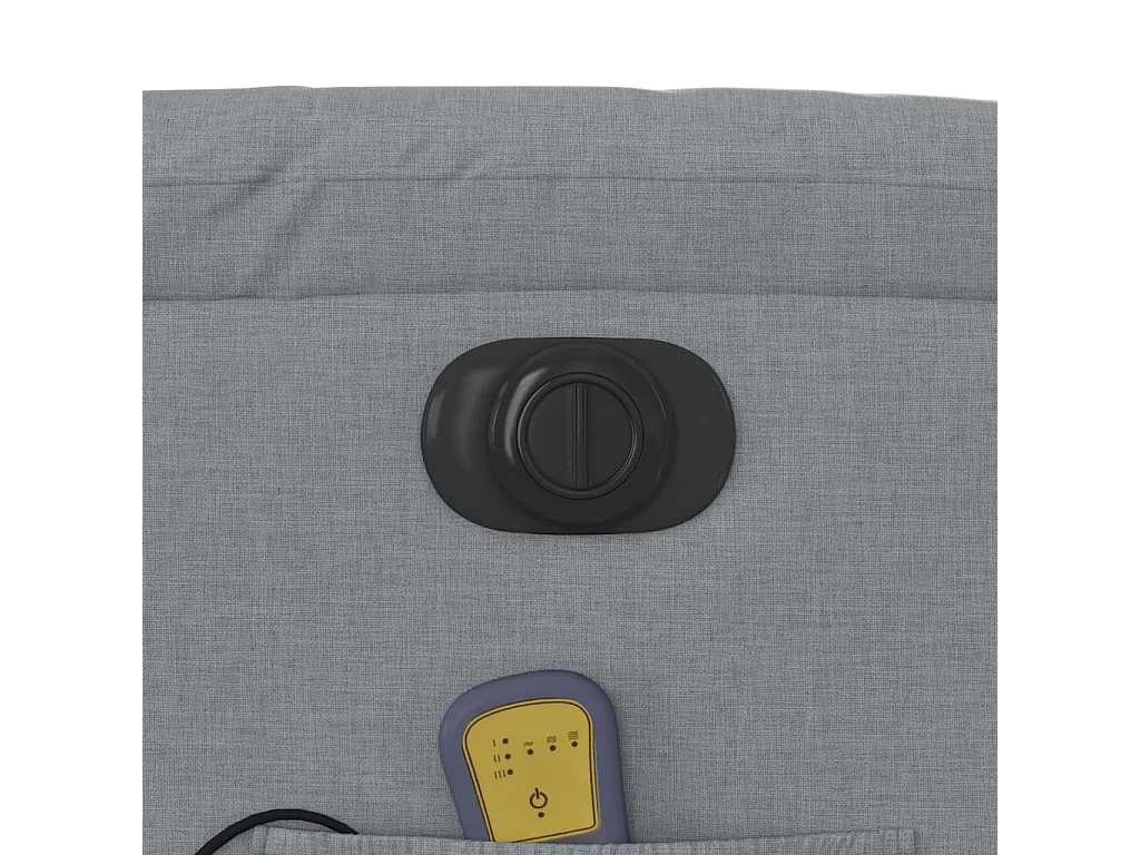 Sillón reclinable de masaje eléctrico tela gris claro