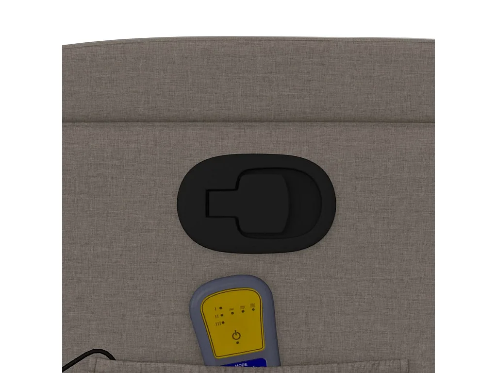 Poltrona elevatória de massagens tecido cinzento-acastanhado