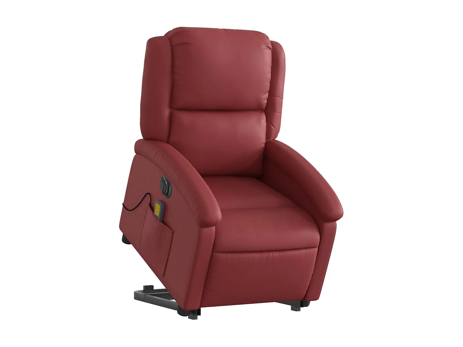Fauteuil inclinable de massage électrique rouge bordeaux