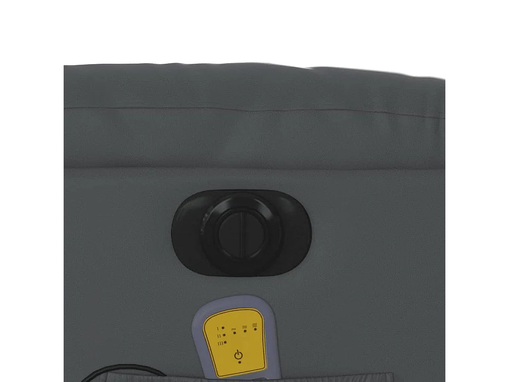 Massagestoel verstelbaar elektrisch kunstleer grijs