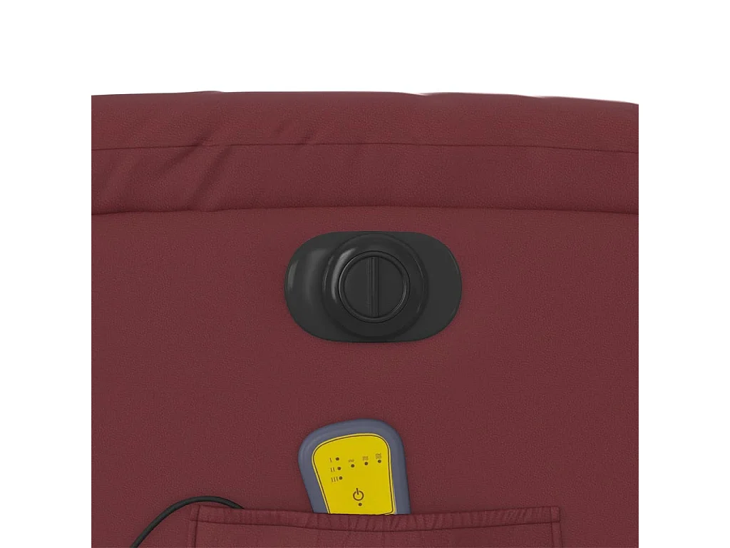 Poltrona Massaggiante Reclinabile Rosso Vino in Similpelle