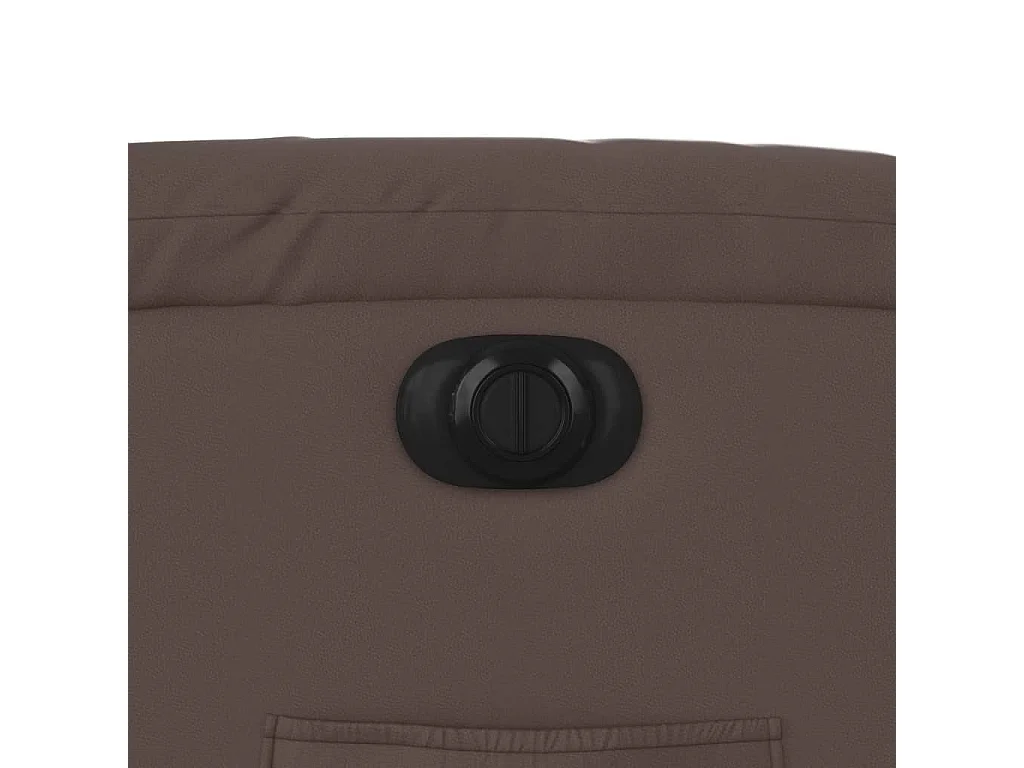 Poltrona reclinável elétrica couro artificial castanho