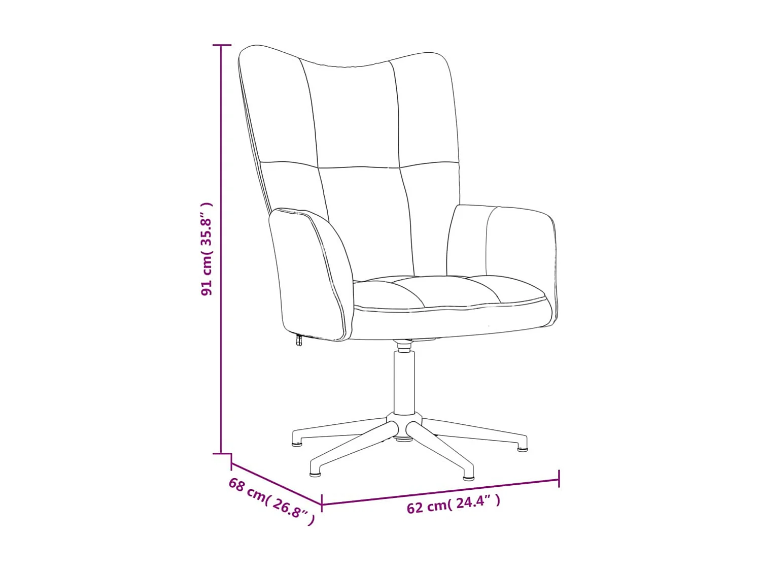 Cadeira de descanso com banco veludo cinzento-escuro