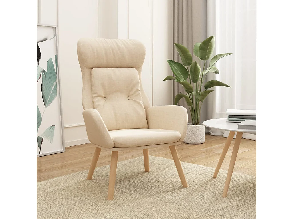 Chaise de relaxation Crème Tissu