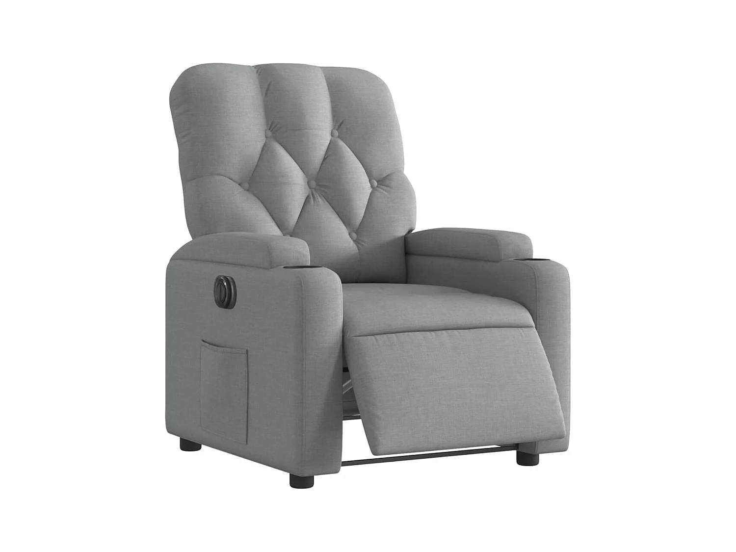 Fauteuil inclinable électrique Gris clair Tissu