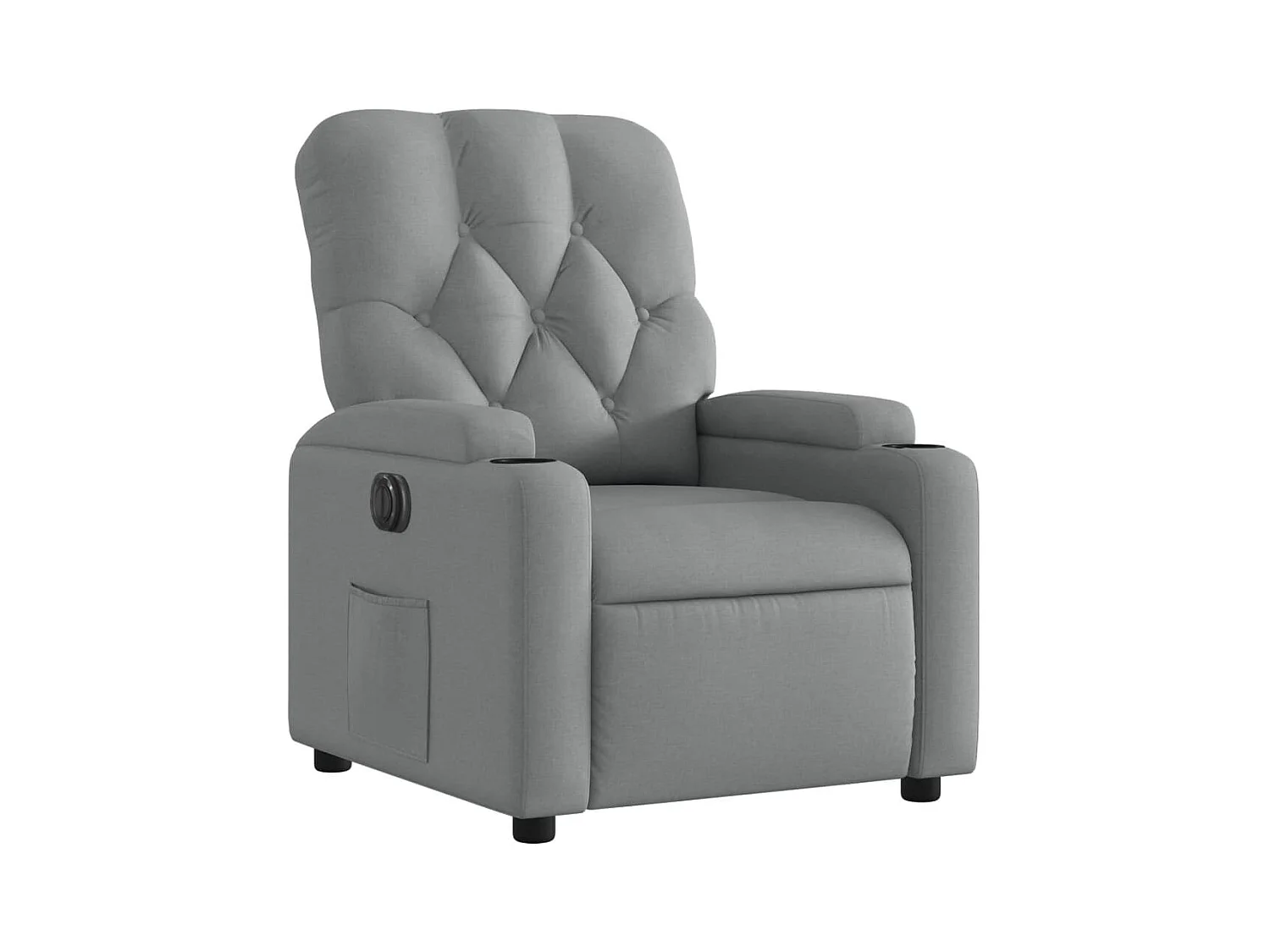 Fauteuil inclinable électrique Gris clair Tissu