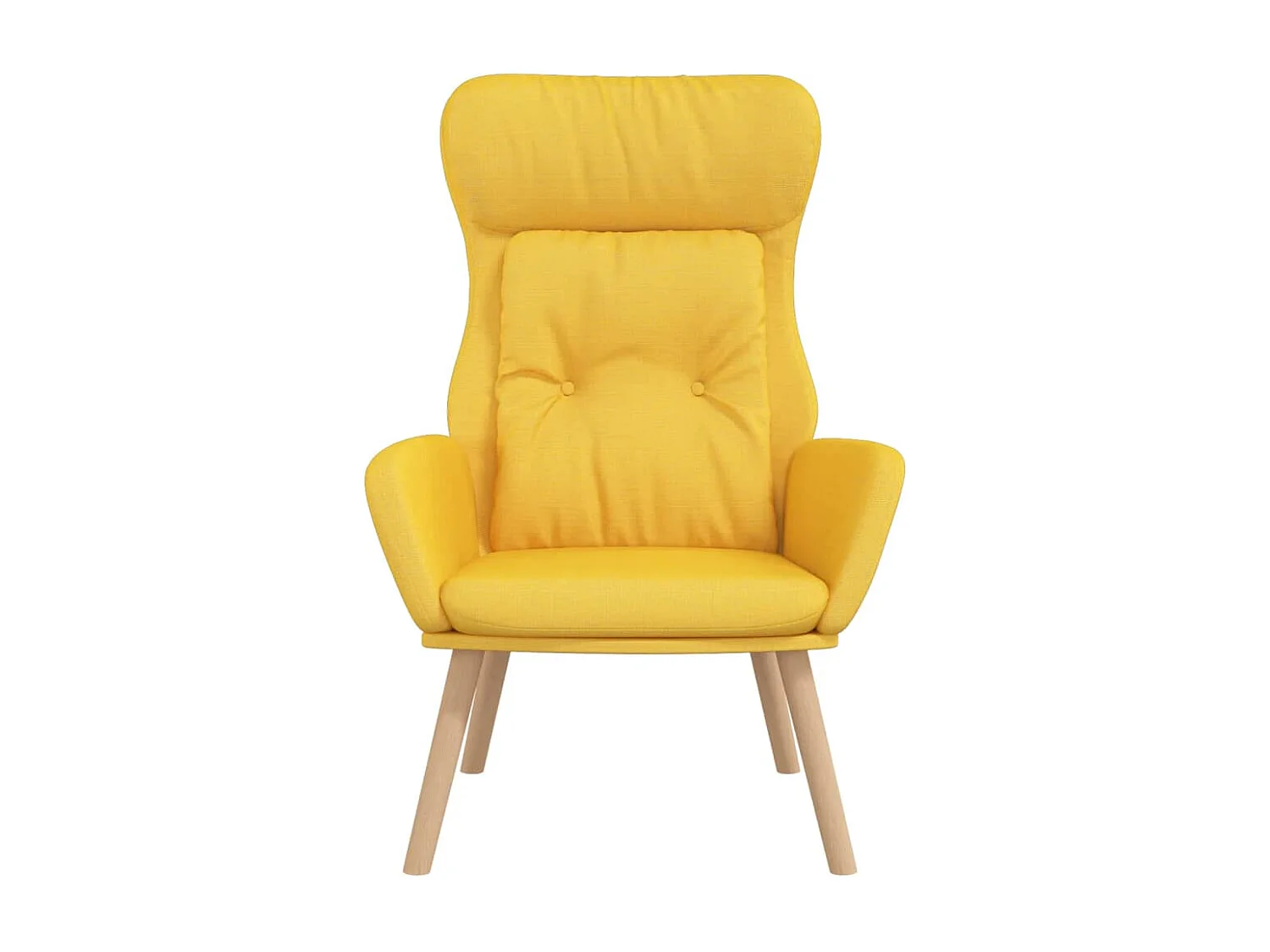 Sillón de relax de tela amarillo mostaza