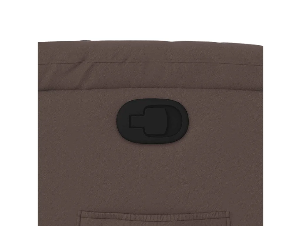 Sillón reclinable elevable cuero sintético marrón