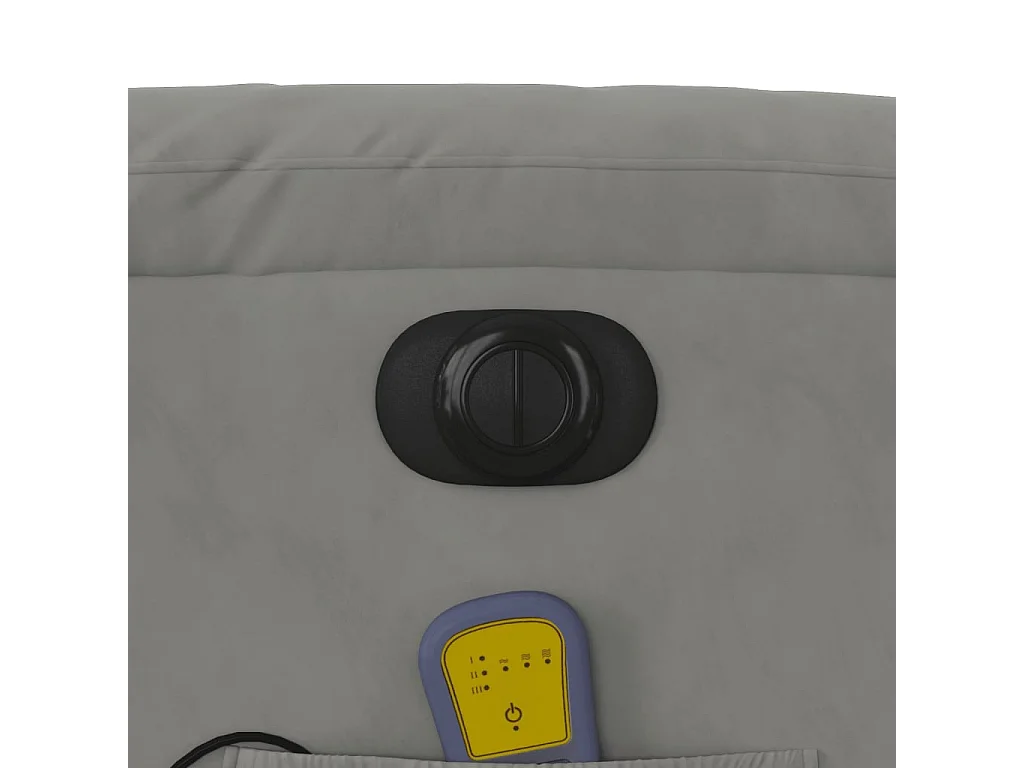 Poltrona massagens reclinável elétrica microfibra cinza-claro