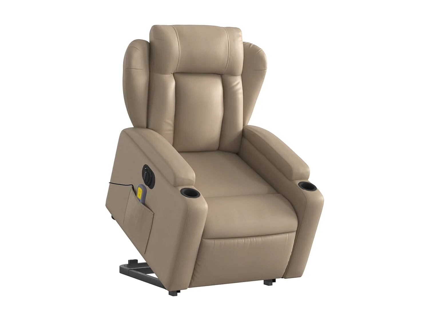Sillón reclinable de masaje eléctrico cuero sintético capuchino