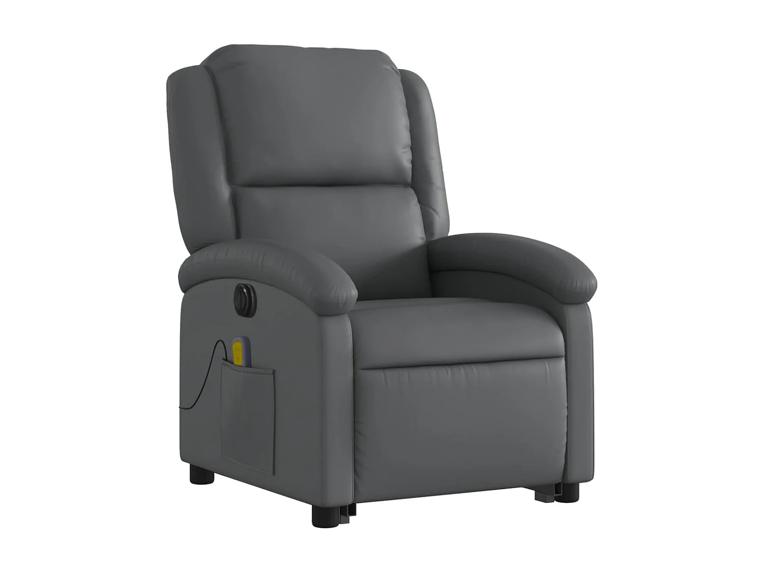Fauteuil inclinable de massage électrique gris similicuir