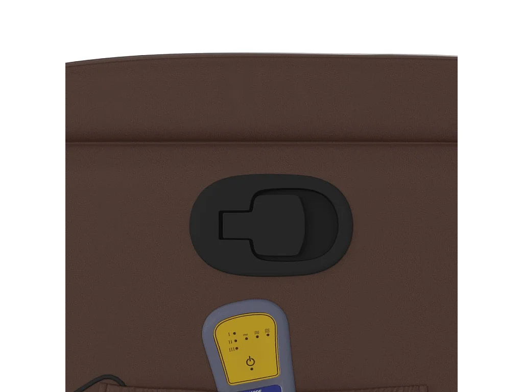 Poltrona Alzapersona Reclinabile Massaggio Marrone Similpelle