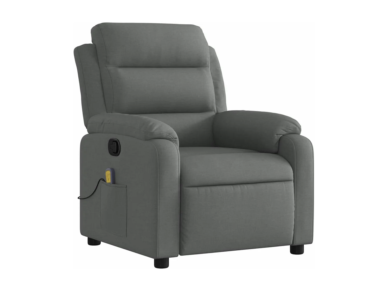 Fauteuil de massage inclinable Gris foncé Tissu