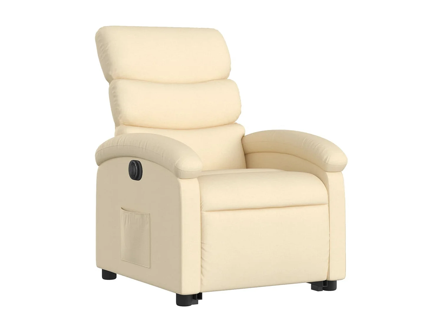 Fauteuil inclinable électrique crème tissu