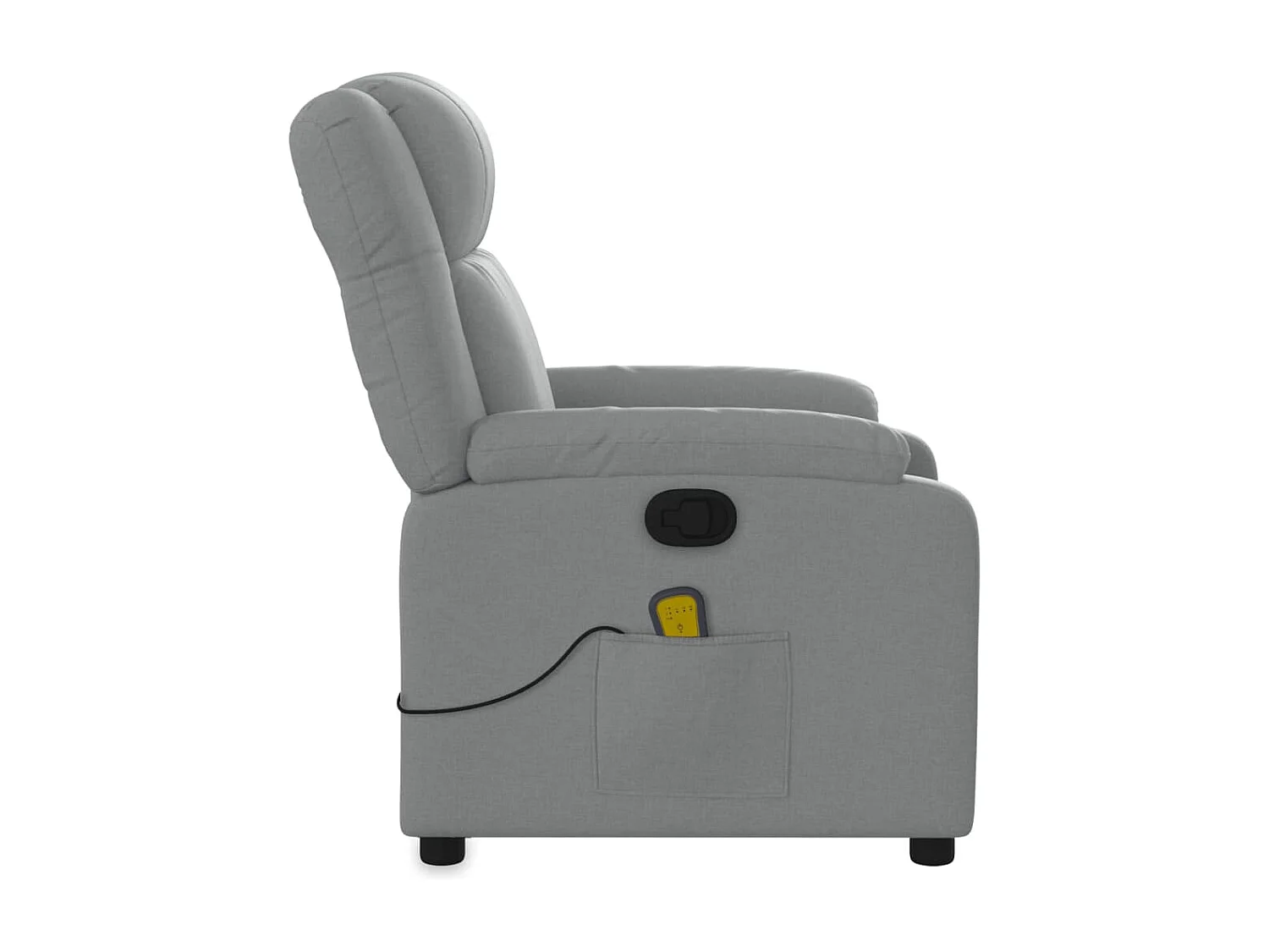 Fauteuil de massage inclinable Gris clair Tissu
