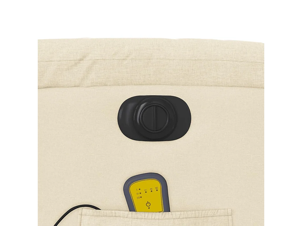 Poltrona de massagens reclinável elétrica tecido creme