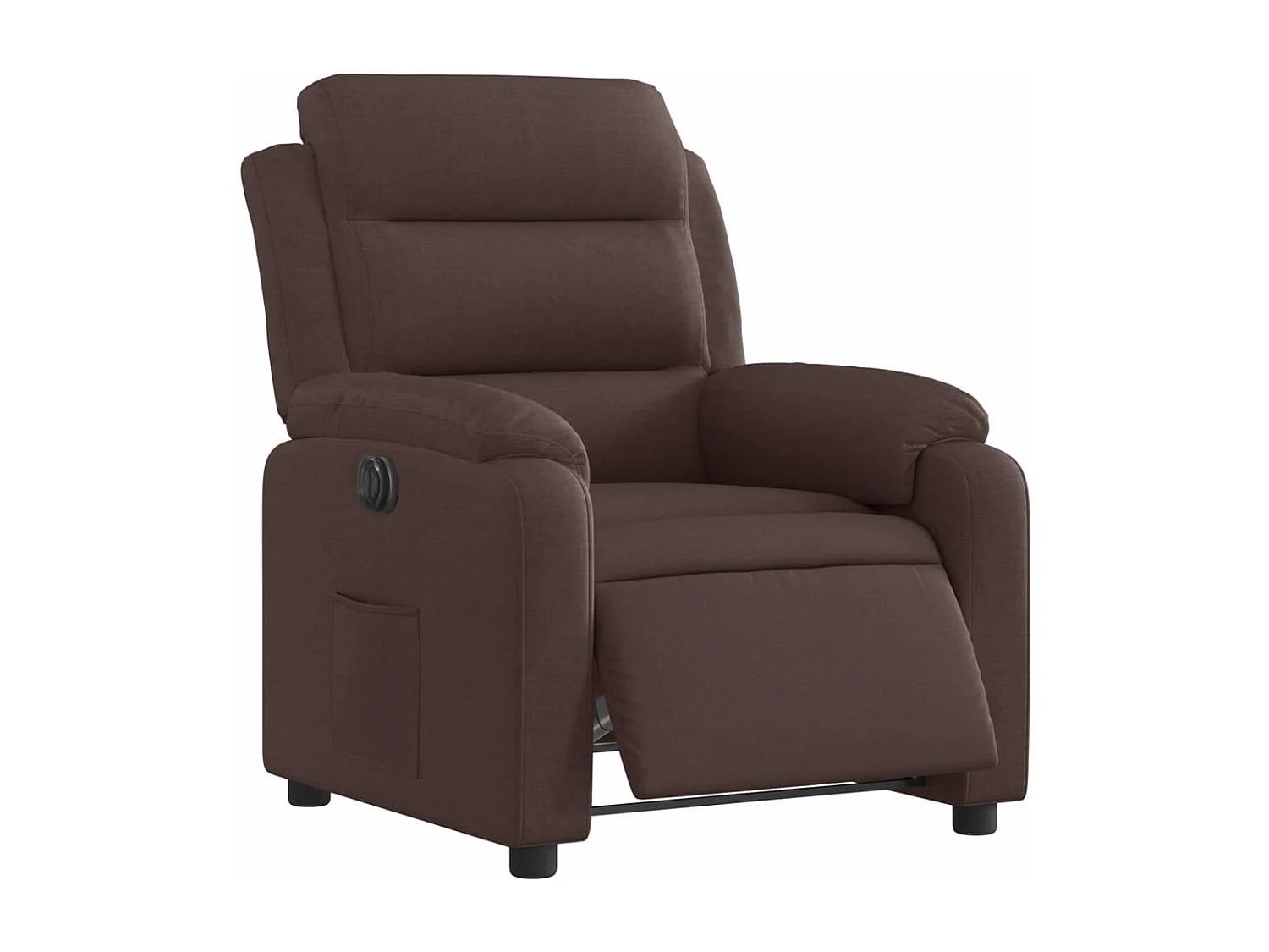 Fauteuil inclinable électrique Marron foncé Tissu