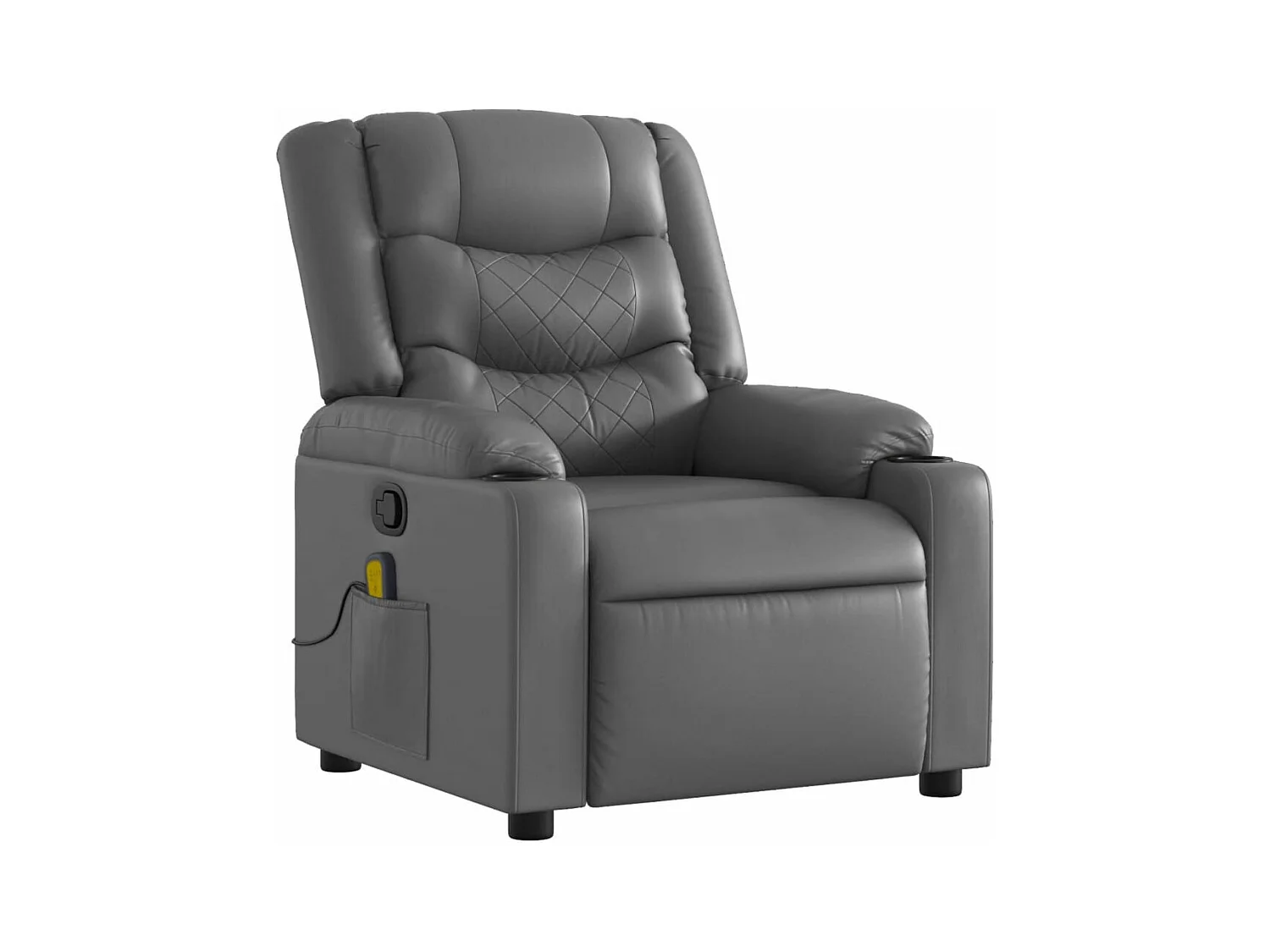 Fauteuil de massage inclinable Gris Similicuir