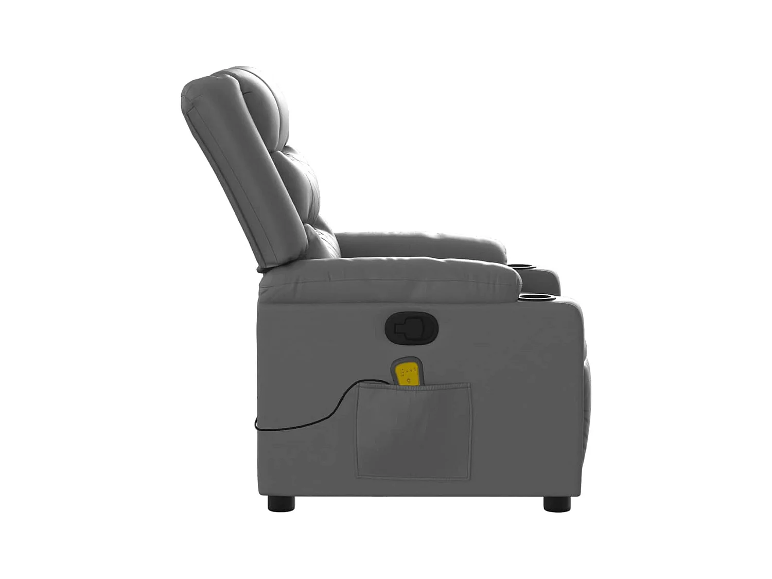 Fauteuil de massage inclinable Gris Similicuir