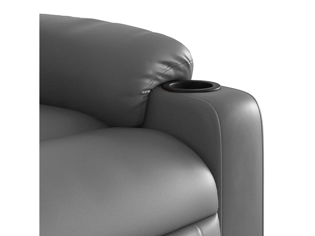 Fauteuil de massage inclinable Gris Similicuir