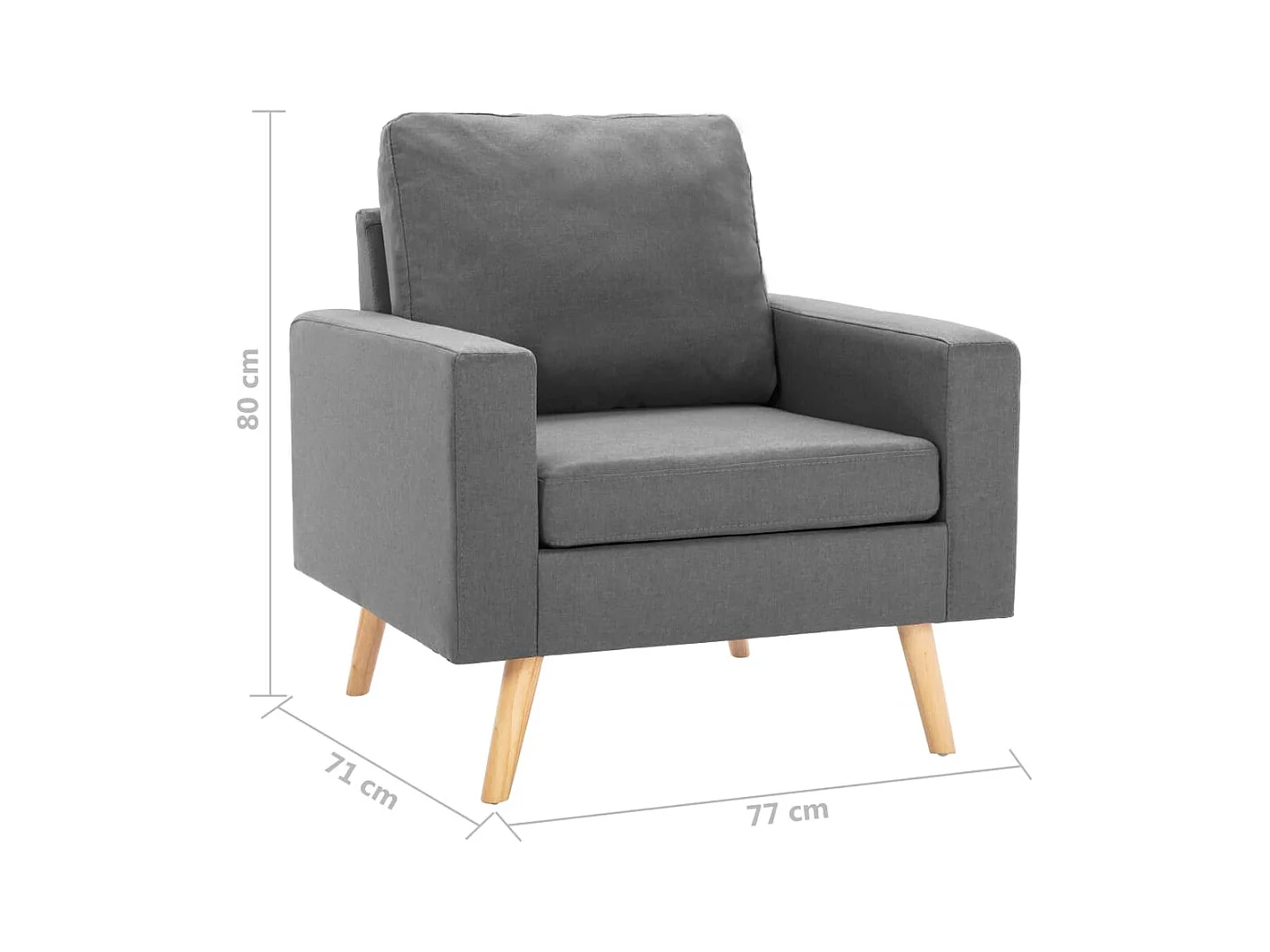 Sessel Hellgrau Stoff